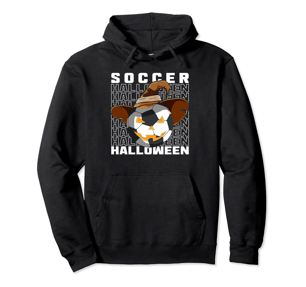 Happy Halloween And Soccer Pumpkin Hoodie - Novelty Apparel for Adults