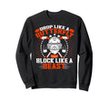 Block Like Beast Funny Ice Hockey Sweatshirt - Novelty Apparel Unisex