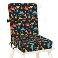 Toddler Booster Seat for Dining Table, Kids Booster Seat for Kitchen Chair with Backrest and Adjustable Straps, Non-Slip Portable PU Waterproof Travel Camping Eating Baby Booster Increasing Cushion