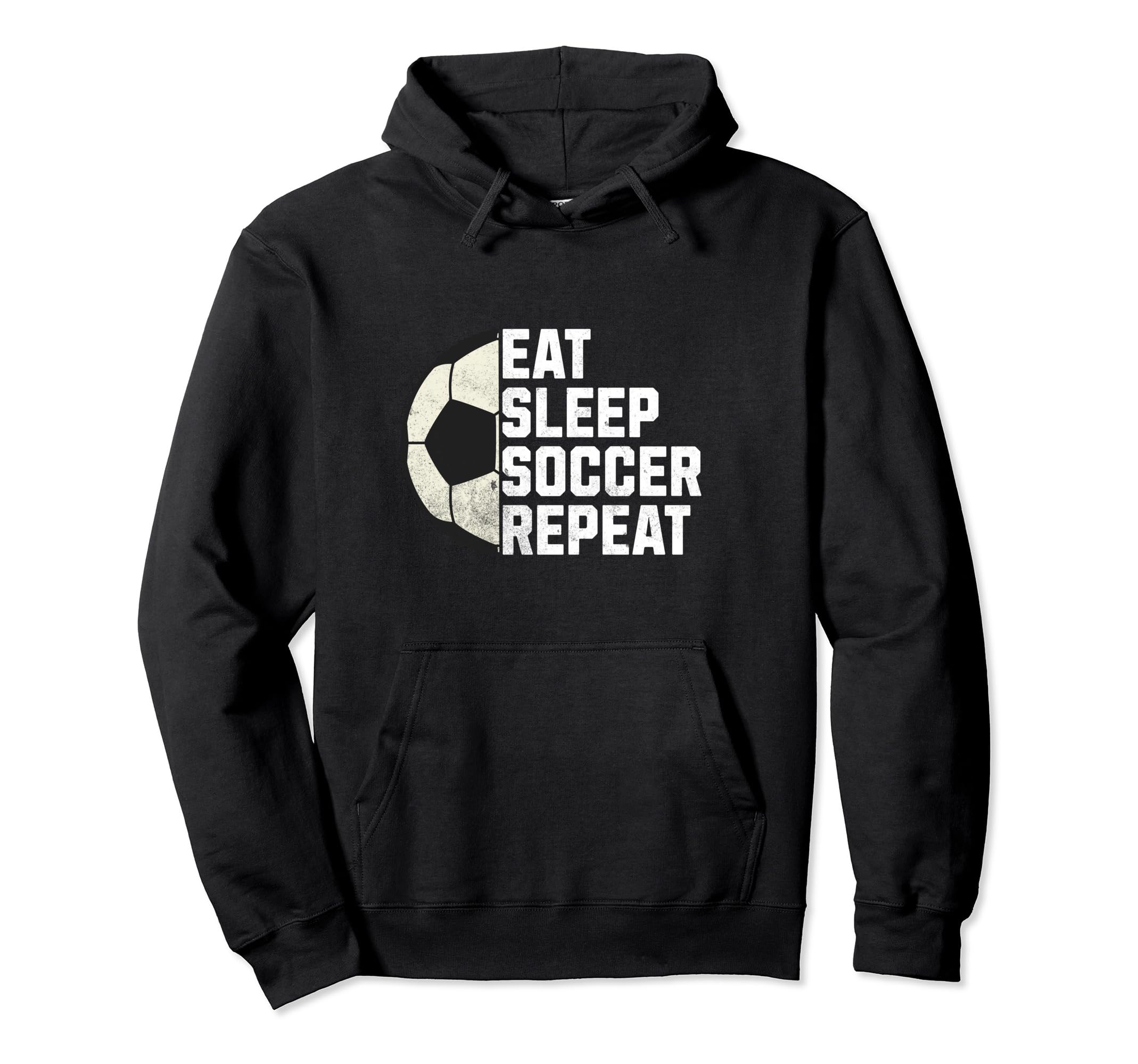 Eat Sleep Soccer Repeat Soccer Hoodie - Aesthetic Graphic for Adults