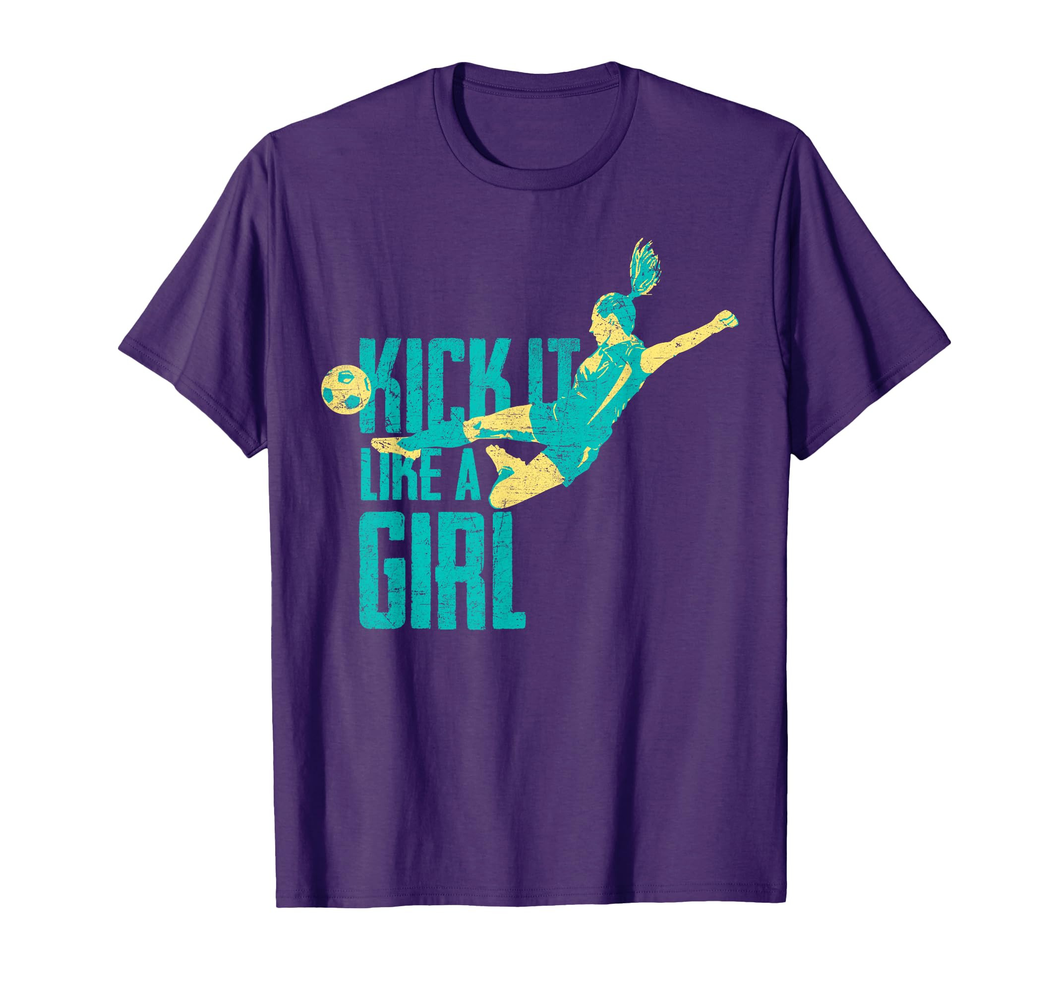 Kick It Like Womens And Soccer T-Shirt - Trendy Graphic for Adults
