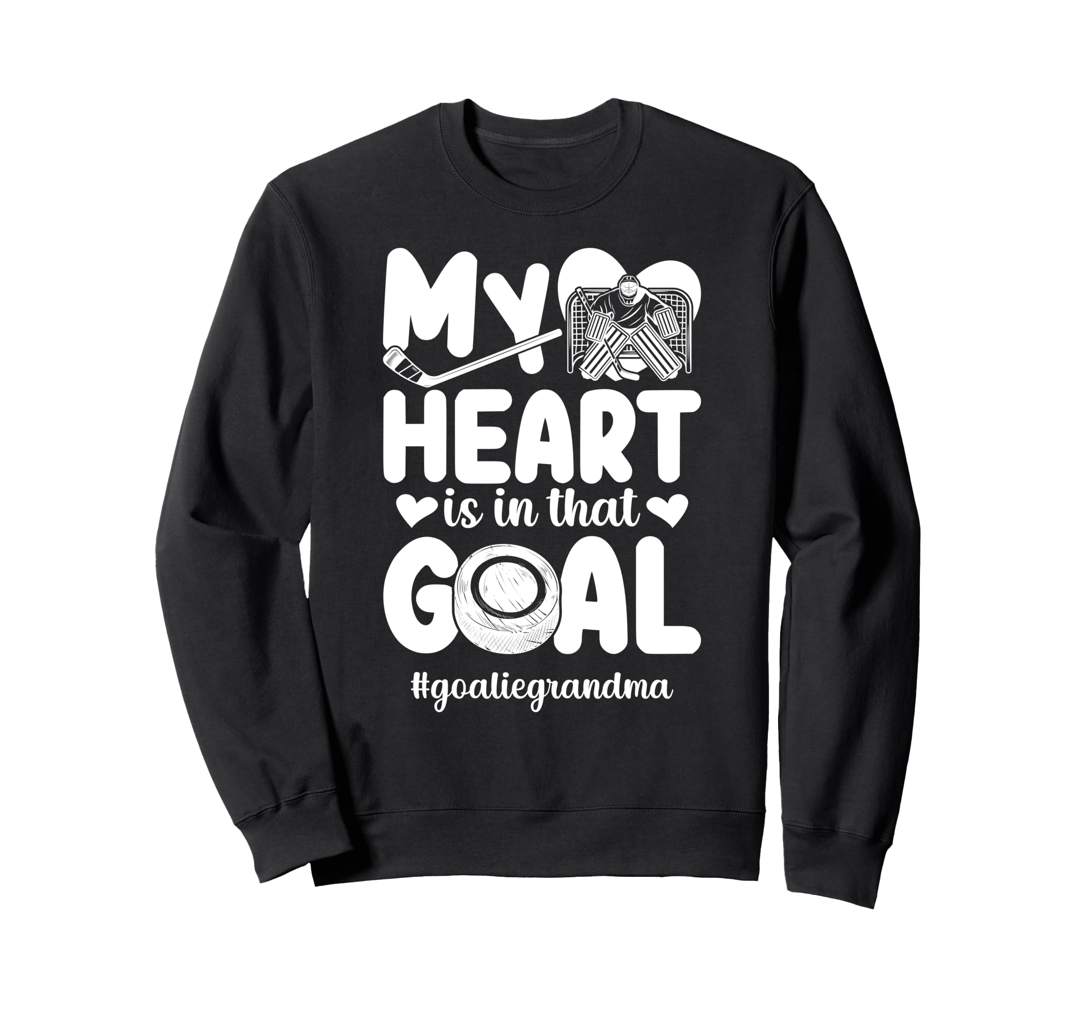 Proud Ice Hockey Goalie Grandma Sweatshirt - Unique Graphic for Adults