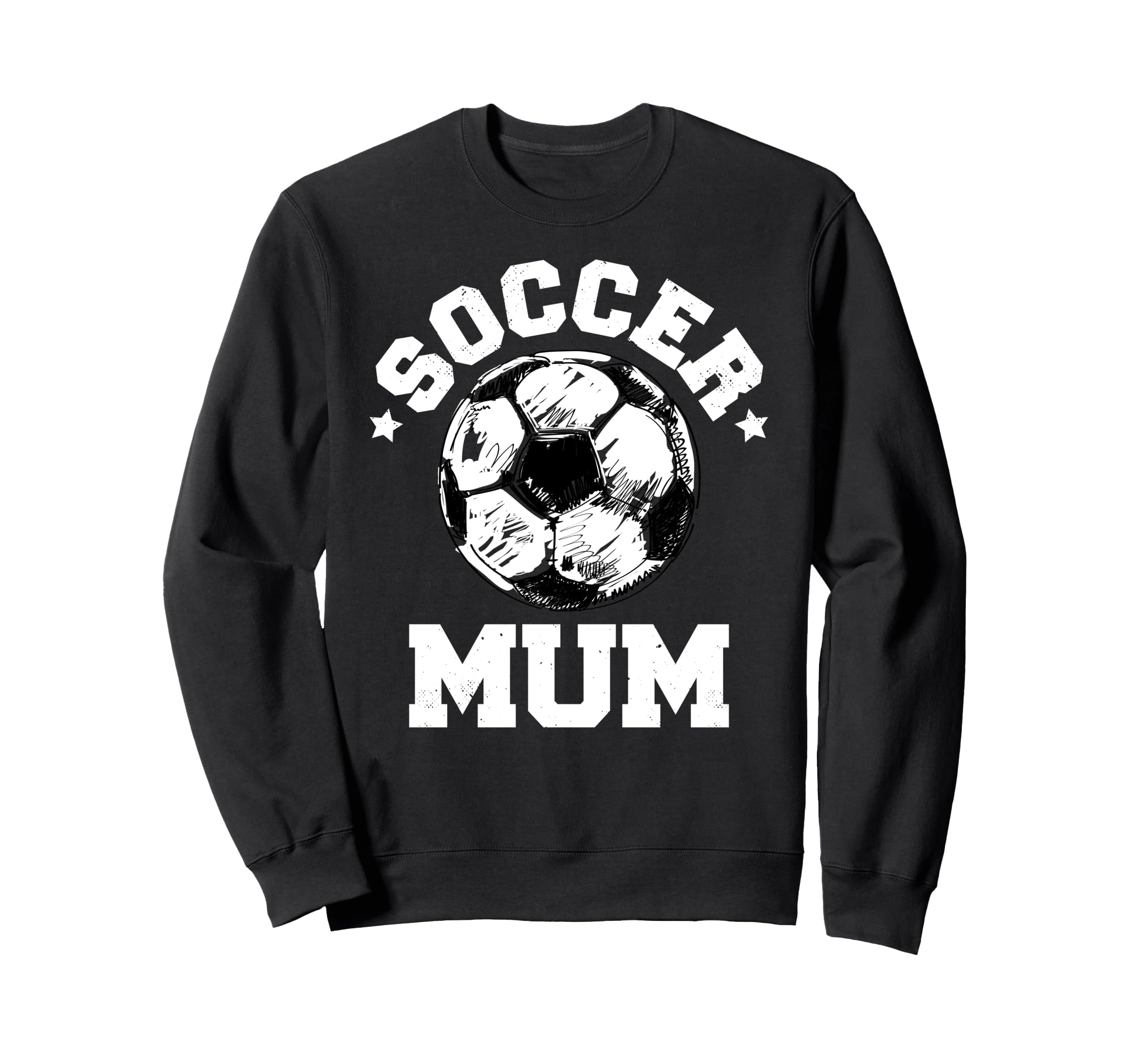 Soccer Mum Soccer Ball Distressed Sweatshirt - Aesthetic Graphic Men Women