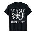 Its My Nine 9Th Birthday Soccer Bday T-Shirt - Novelty Apparel for Adults