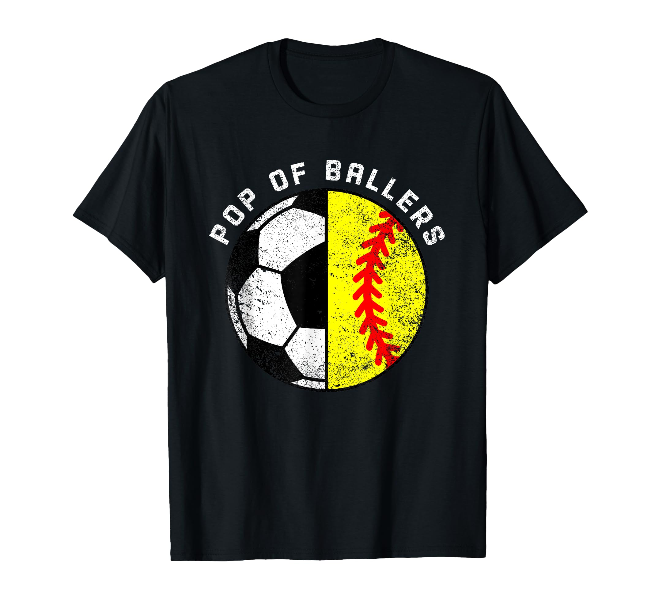 Pop Ballers Funny Soccer Softball T-Shirt - Fun Novelty Design Men Women