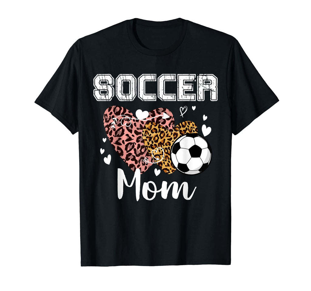 Soccer Mom Heart Leopard Grandma T-Shirt - Aesthetic Graphic Unisex