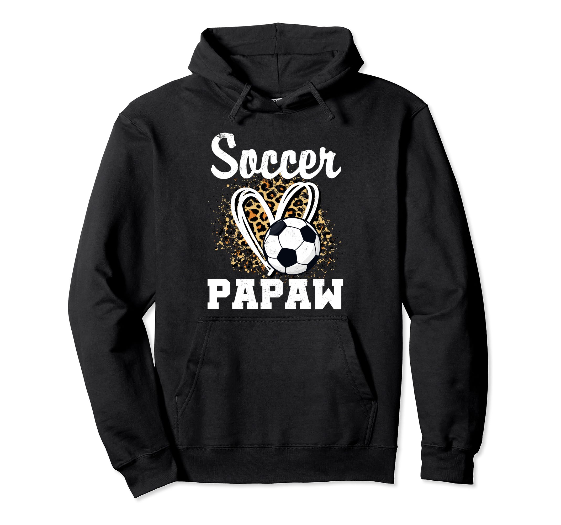 Soccer Papaw Leopard Heart Matching Hoodie - Custom Art Print for Adults