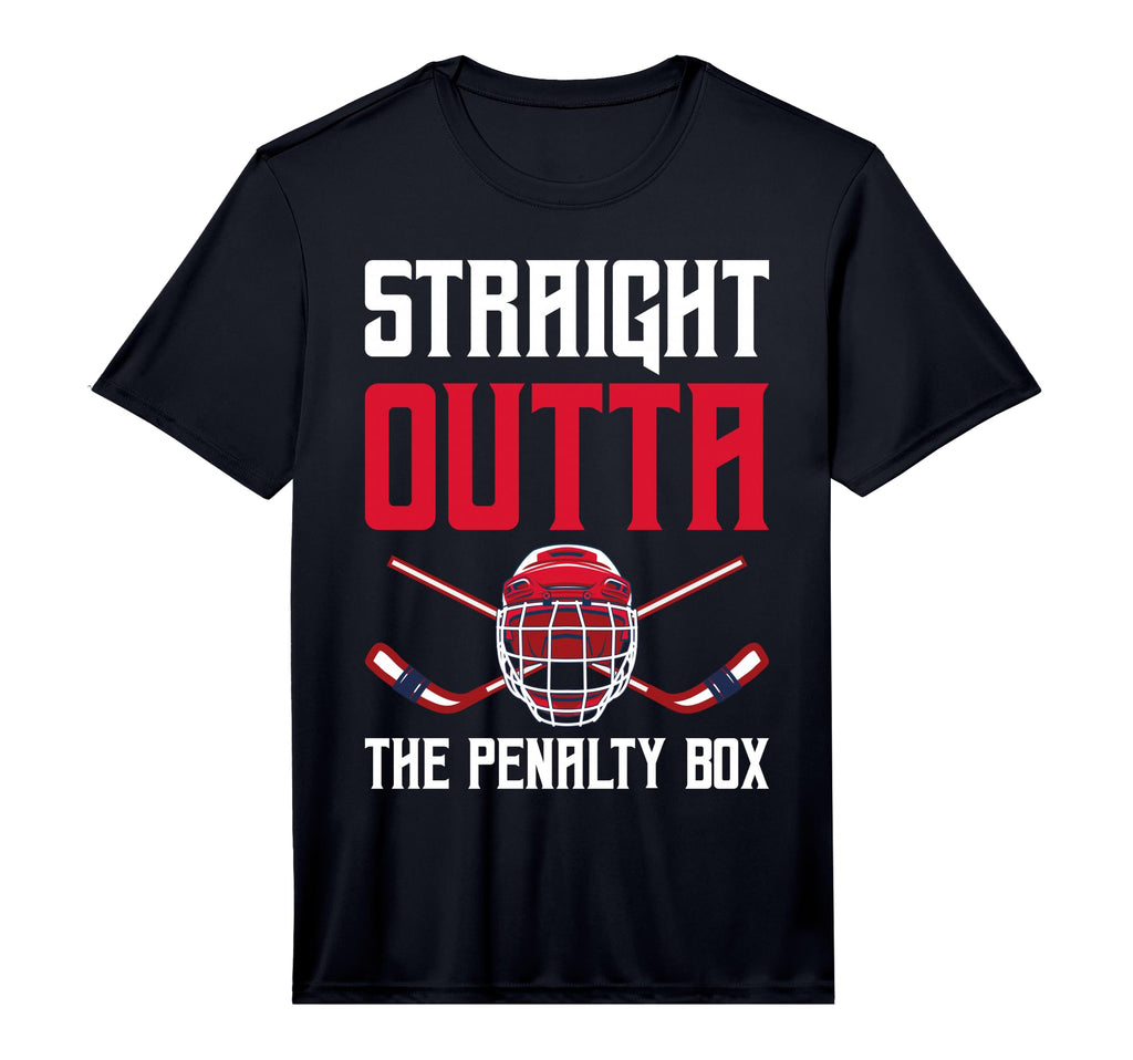Straight Outta Penalty Box Funny Goal T-Shirt - Fun Novelty Design Unisex