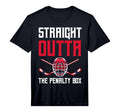 Straight Outta Penalty Box Funny Goal T-Shirt - Fun Novelty Design Unisex