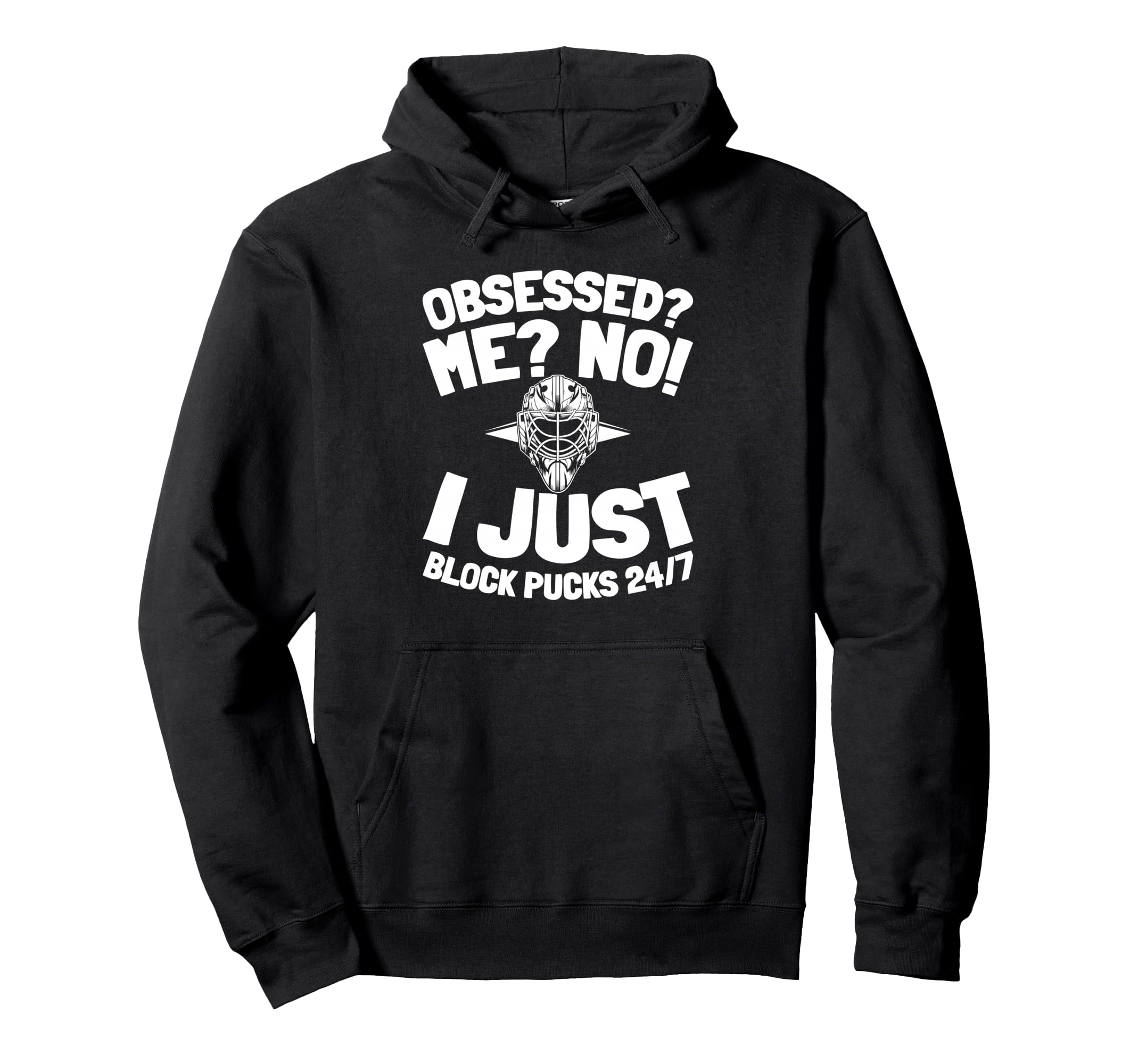Hockey Goalkeeper Ice Hockey Goalie Hoodie - Minimalist Print for Adults