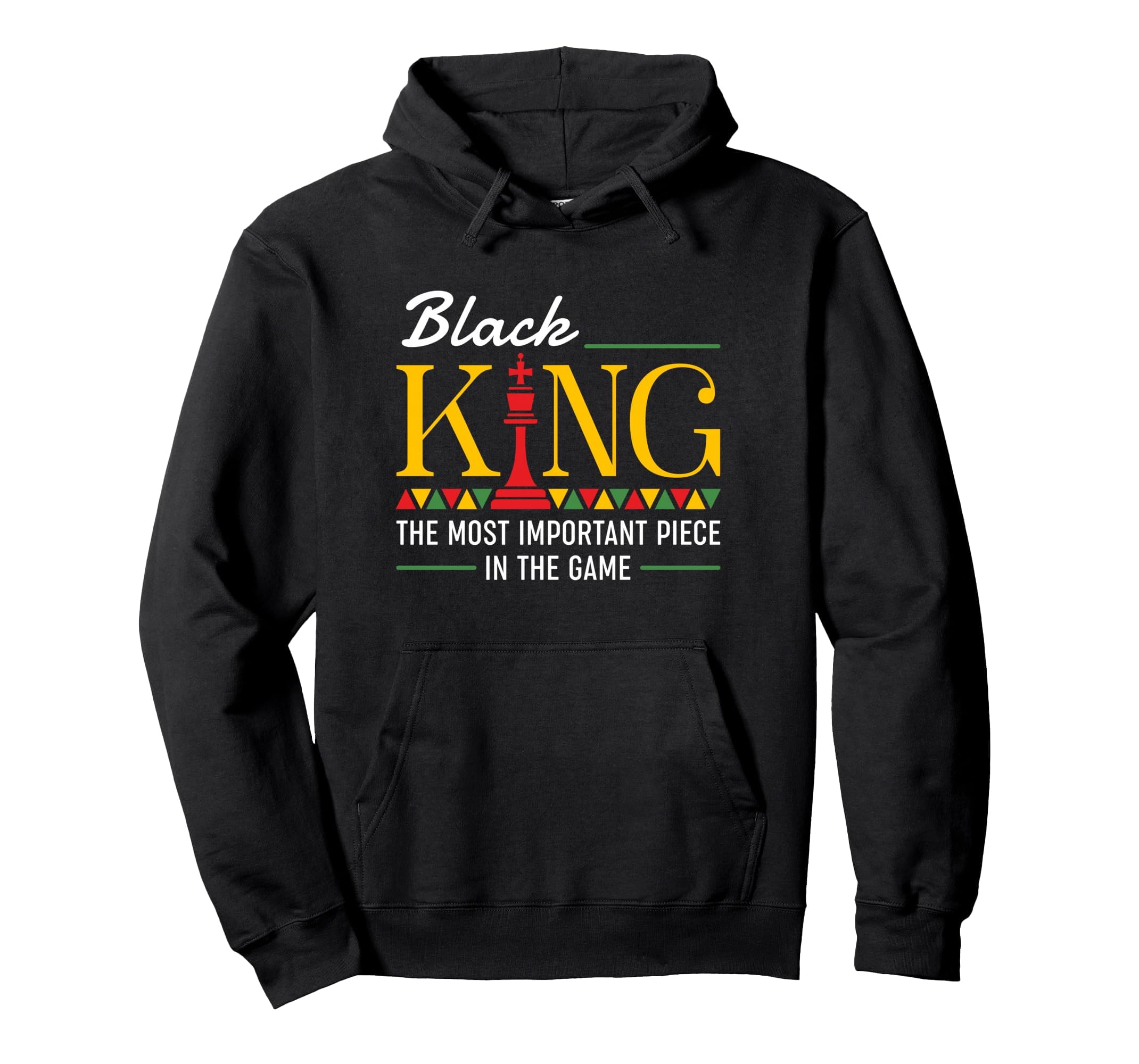 Black King Important Piece Proud Hoodie - Streetwear Style for Adults