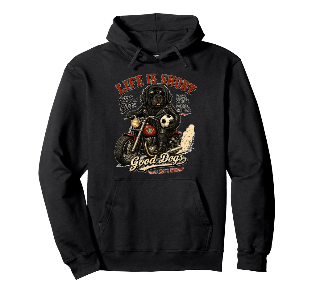 Newfoundland Motorbike Love Footbal Hoodie - Aesthetic Graphic Men Women