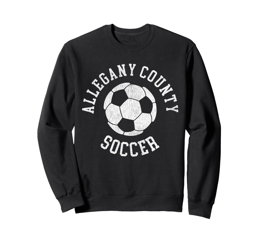 Allegany County Soccer Distressed Sweatshirt - Novelty Apparel for Adults