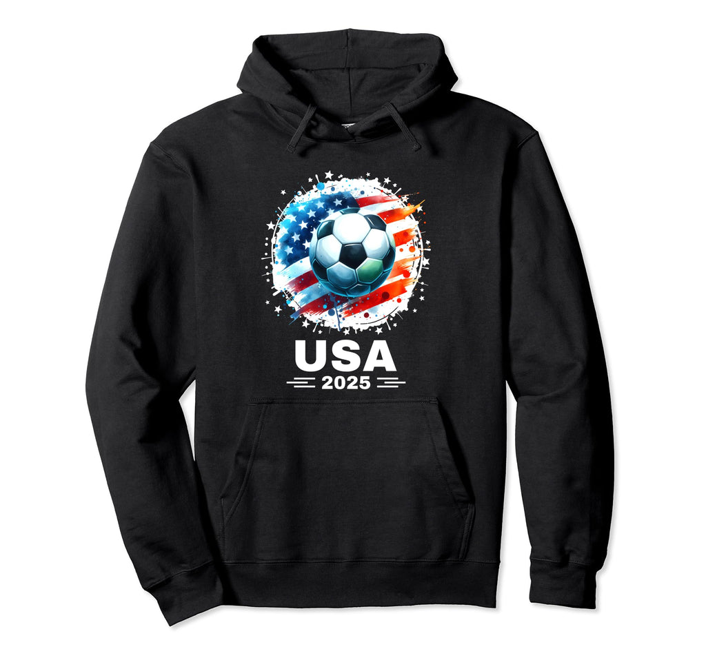 American Flag Soccer Player Soccer 2025 Hoodie - Minimalist Print Unisex