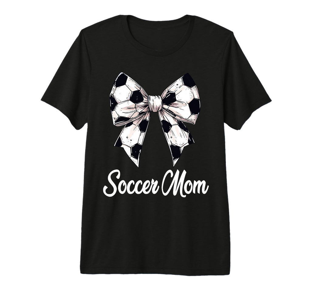 Soccer Mom Coquette Bow Soccer Lovers T-Shirt - Novelty Apparel Men Women