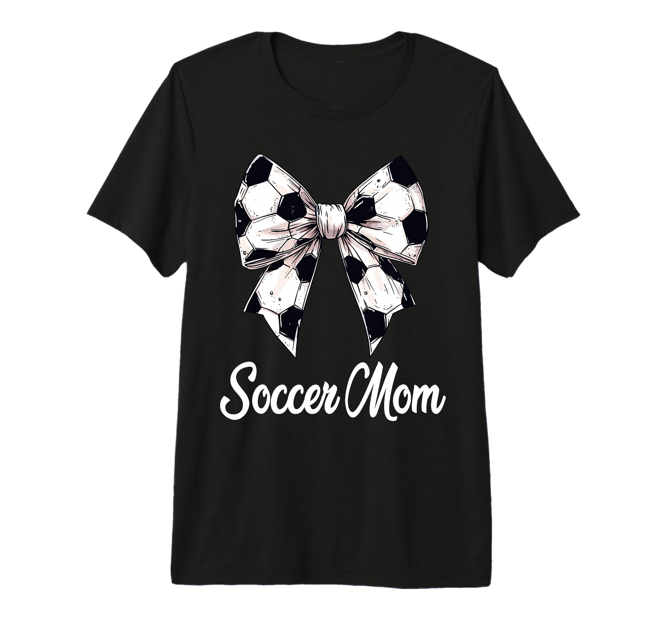 Soccer Mom Coquette Bow Soccer Lovers T-Shirt - Novelty Apparel Men Women