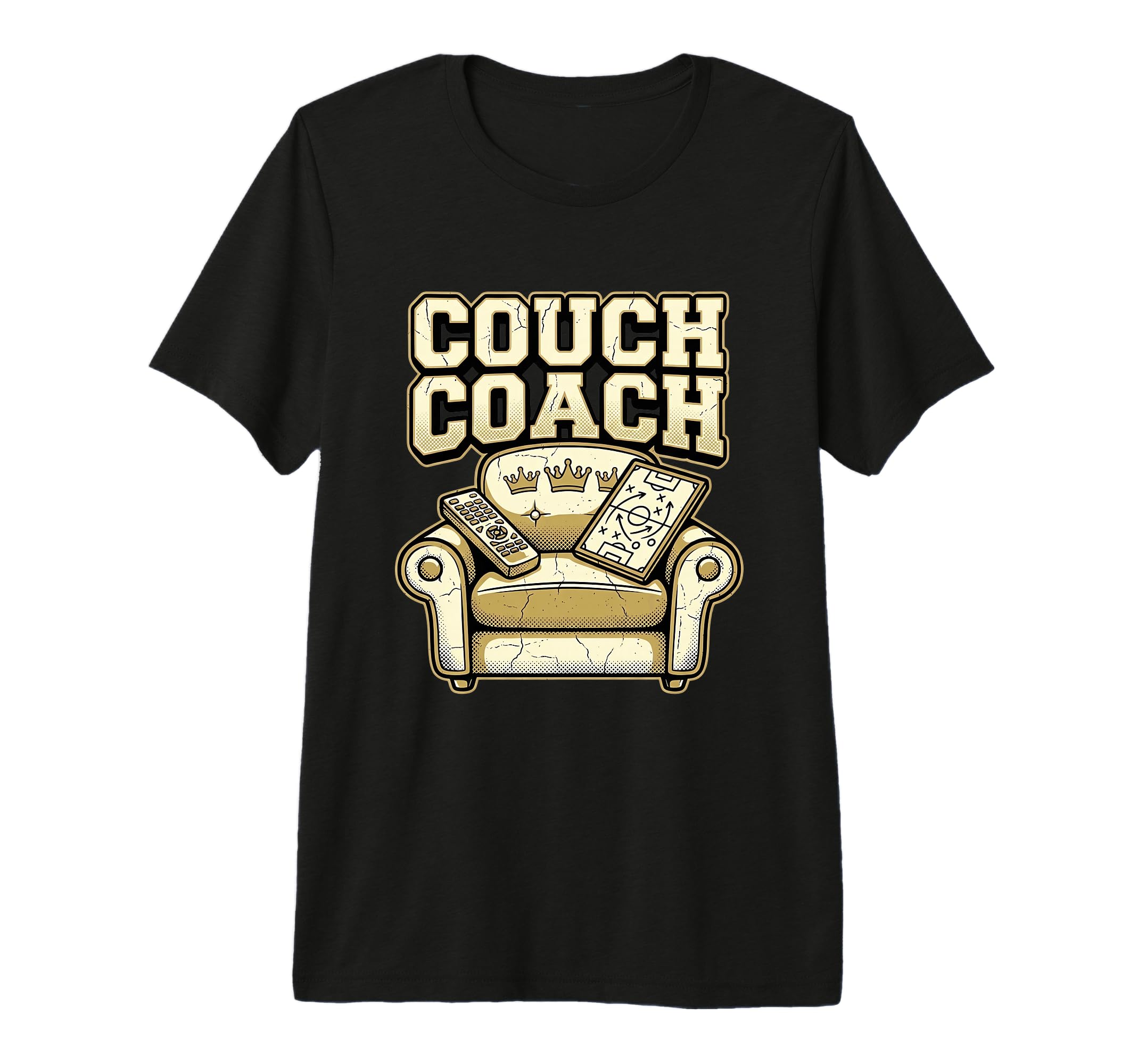 Couch Coach Soccer Fan Armchair Expert T-Shirt - Graphic Print Men Women