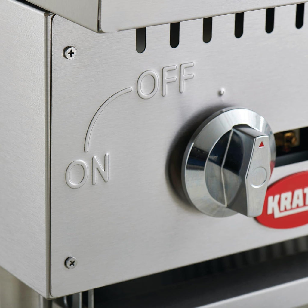 Kratos 29Y-176 15" Commercial Restaurant Gas Countertop Griddle, Manual Controls, 1 Burner, 30,000 BTU Output