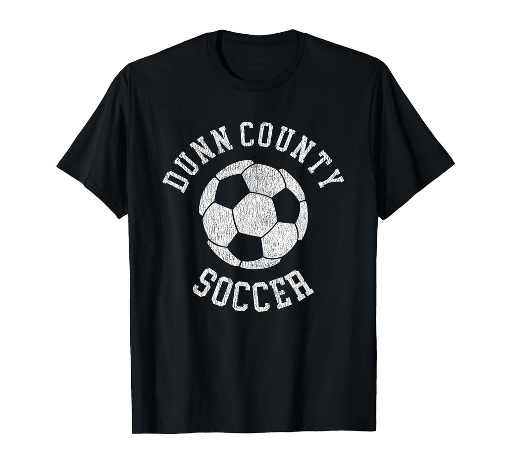 Dunn County Soccer Distressed 90S T-Shirt - Trendy Graphic Unisex