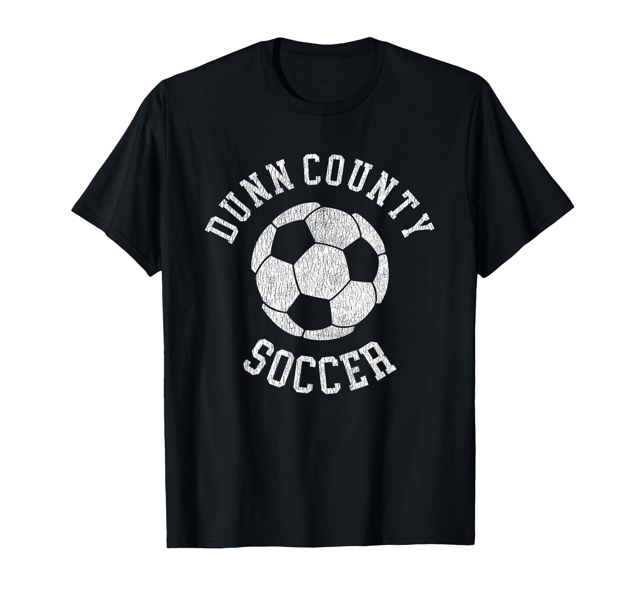 Dunn County Soccer Distressed 90S T-Shirt - Trendy Graphic Unisex