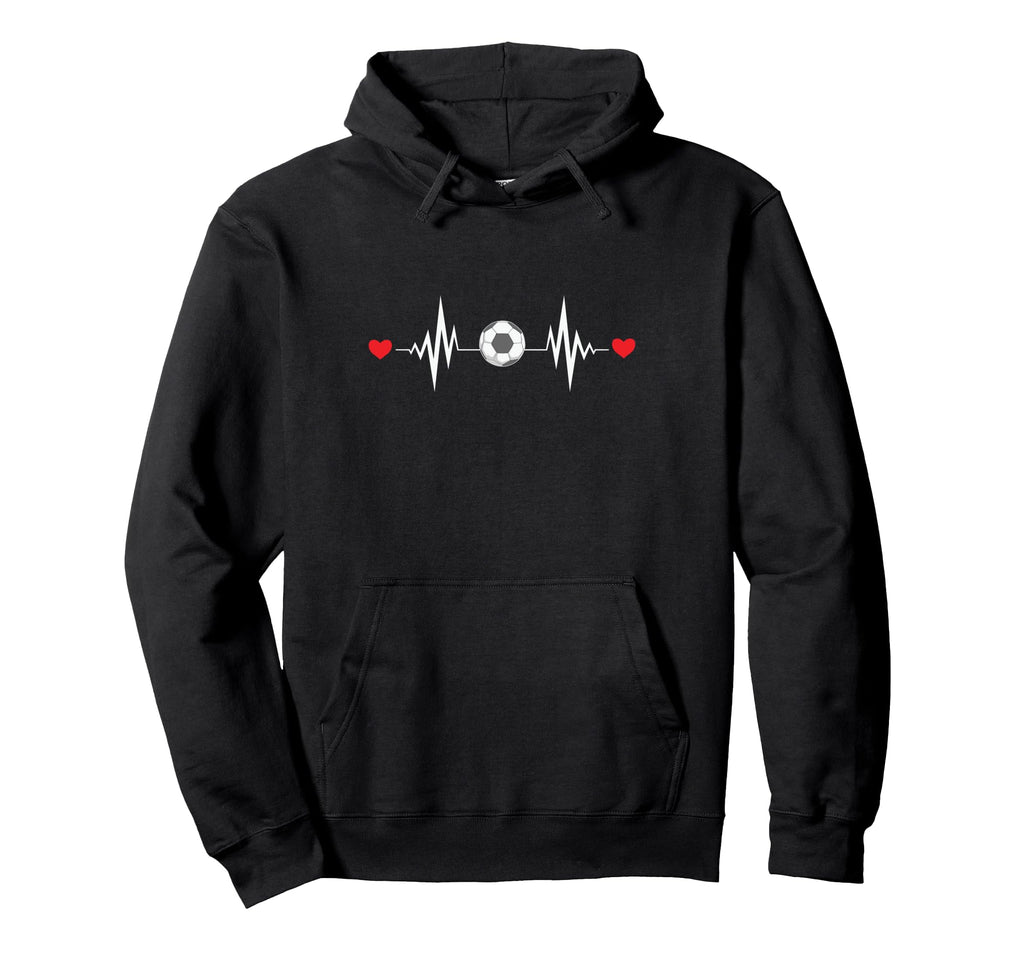 Heartbeat Soccer Sports Player Goal Hoodie - Custom Art Print Unisex