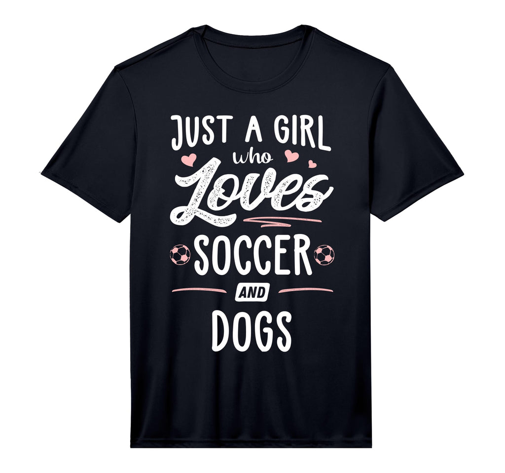 Just Who Loves Soccer And Dogs Gift T-Shirt - Minimalist Print Unisex