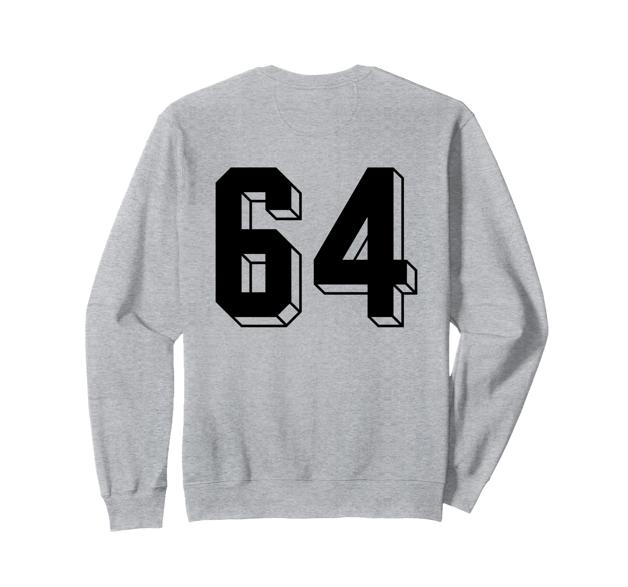 Number 64 Backside 80S 90S Team Jersey Sweatshirt - Novelty Apparel Unisex