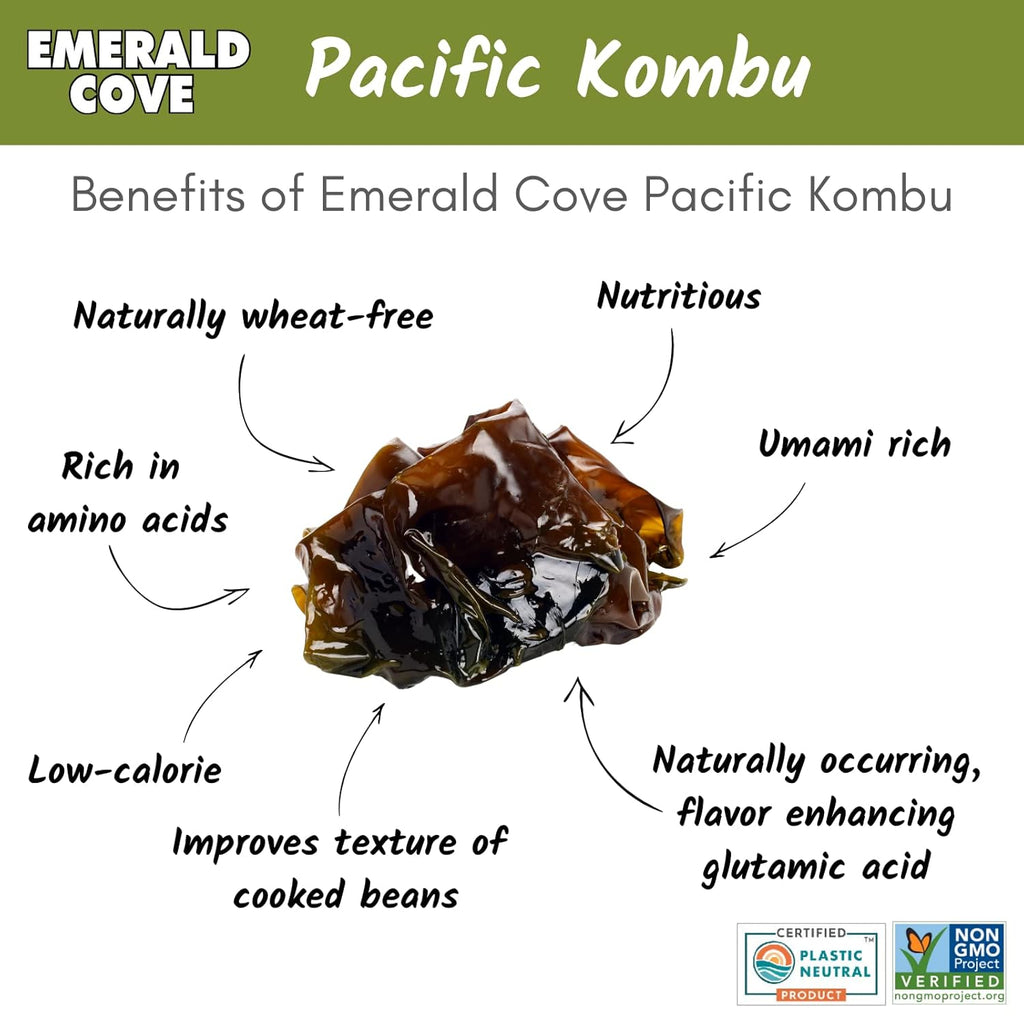 Emerald Cove Premium Pacific Kombu, Silver Grade, 1.76 oz., Pack of 6