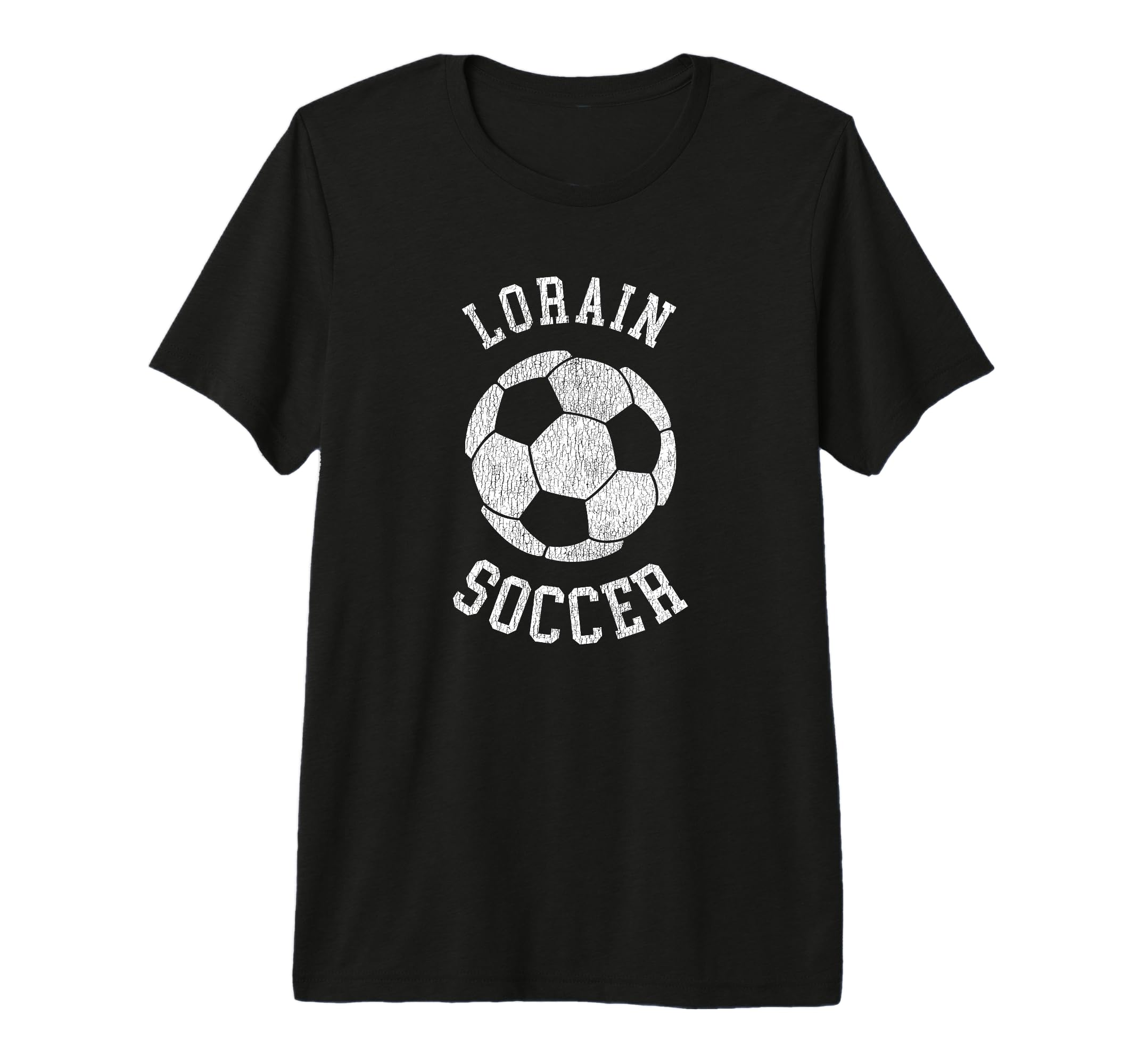 Lorain Soccer Distressed 90S Tri Blend T-Shirt - Graphic Print for Adults