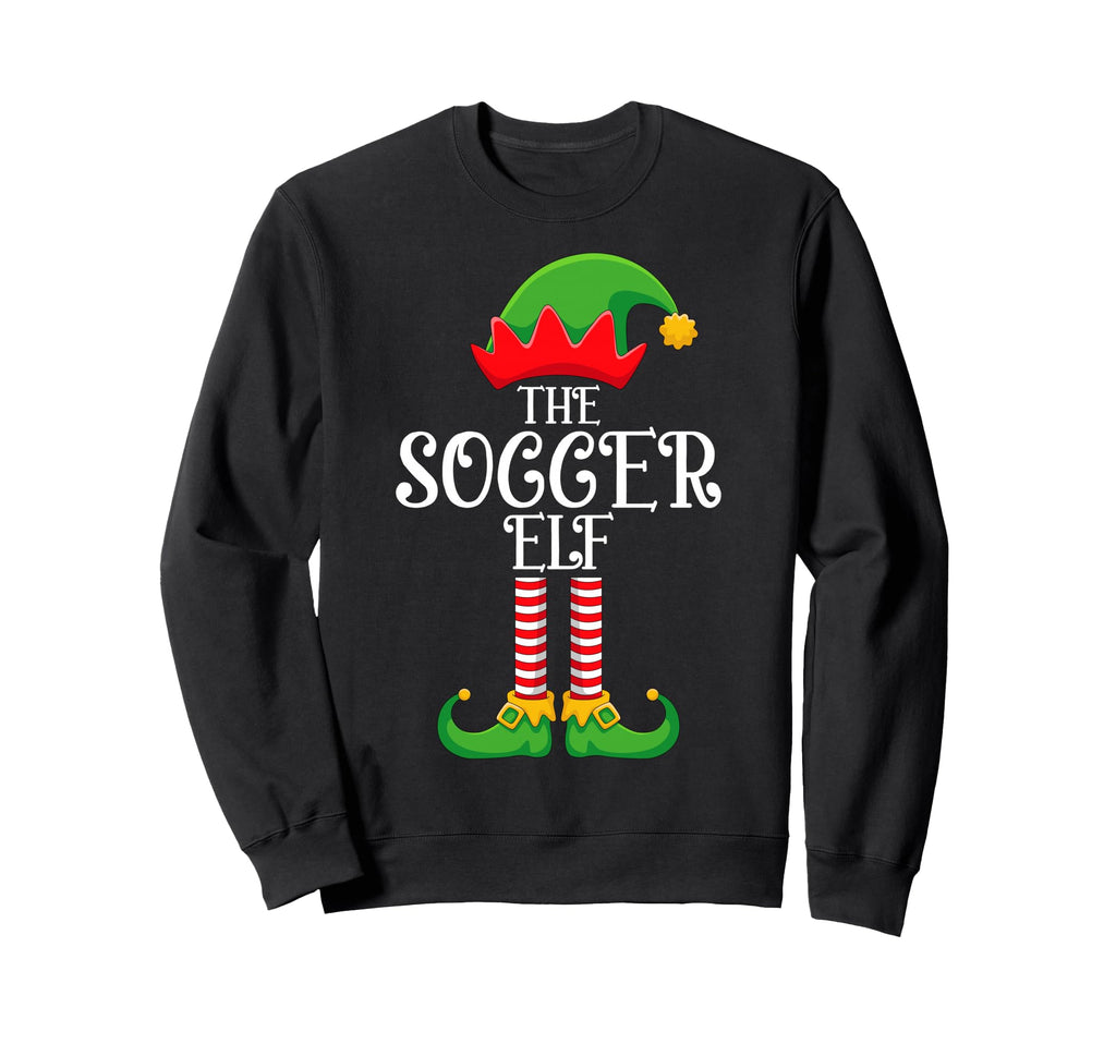 Soccer Elf Family Matching Funny Sweatshirt - Graphic Print for Adults
