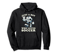 Just Who Loves Soccer Soccer Player Hoodie - Fun Novelty Design for Adults
