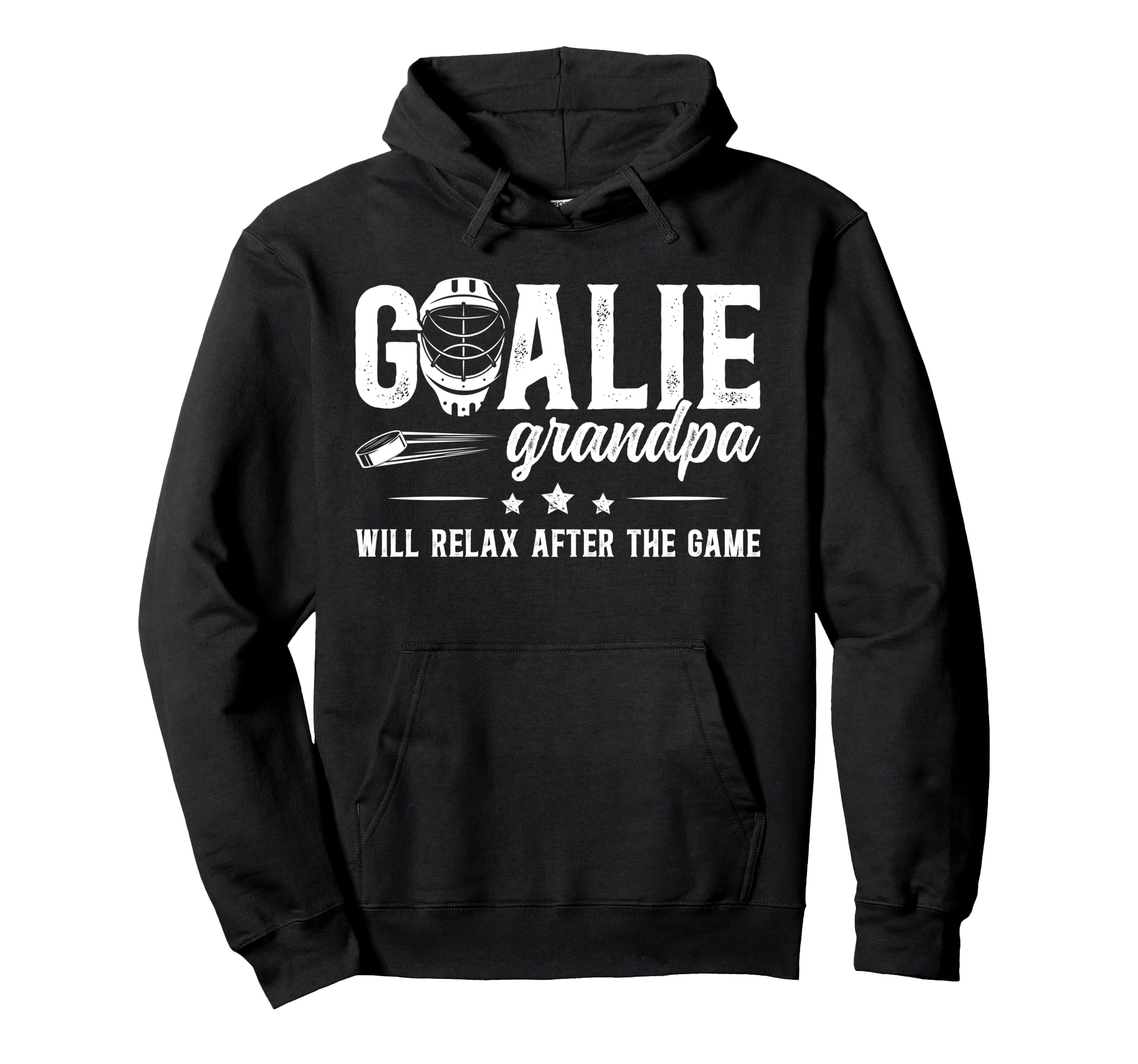 Funny Hockey Goalie Grandpa Ice Hoodie - Fun Novelty Design Men Women