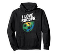 I Love Soccer Vibrant Ball Art Hoodie - Unique Graphic for Adults