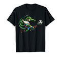 Dinosaur Soccer Rex Funny Soccer Player T-Shirt - Streetwear Style Unisex