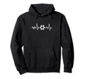 Soccer Heartbeat Football Player Hoodie - Minimalist Print for Adults