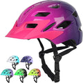 Kids Bike Helmet,Bavilk Kids Boys Girls Bike Helmets with LED Light Detachable Visor Children Youth Teen Multi-Sport for Skating Cycling Scooter Skateboard Adjustable & Lightweight 19.7"-22.4"