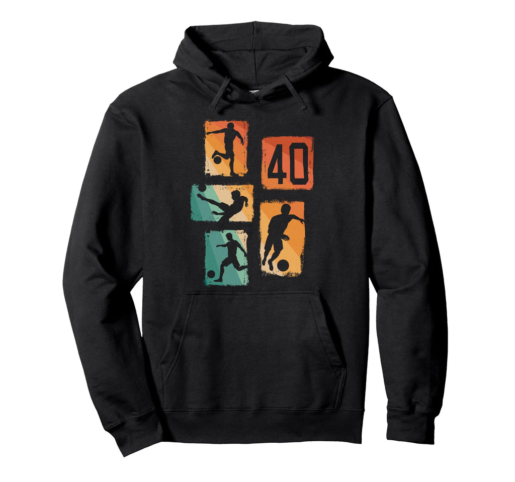 40Th Birthday Soccer Player Football 40 Hoodie - Unique Graphic Unisex
