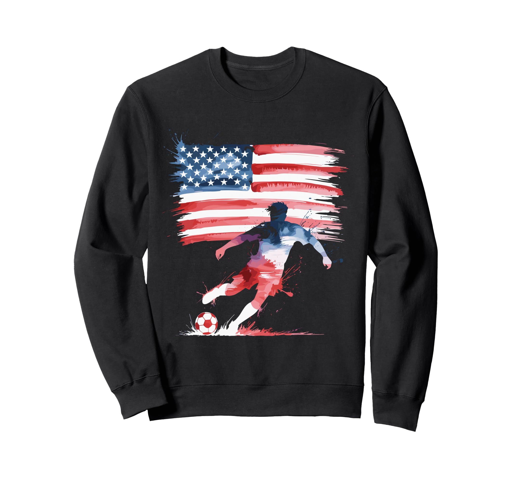 Funny Soccer Player Patriotic Sweatshirt - Trendy Graphic Men Women