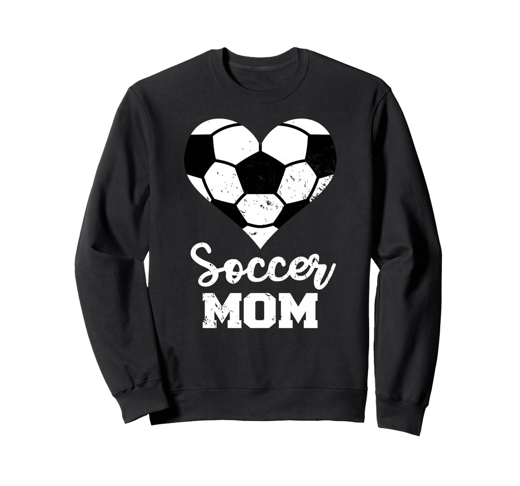 Soccer Mom Heart Funny Soccer Sweatshirt - Minimalist Print Men Women