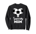 Soccer Mom Heart Funny Soccer Sweatshirt - Minimalist Print Men Women