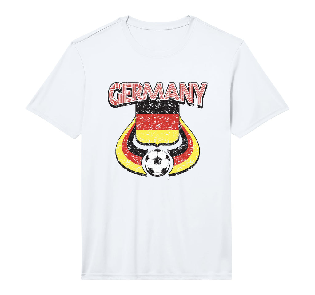 Germany Soccer Country Flag Shield T-Shirt - Novelty Apparel Men Women