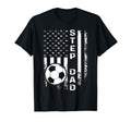 Soccer Step Dad America Flag T-Shirt - Unique Graphic for Adults