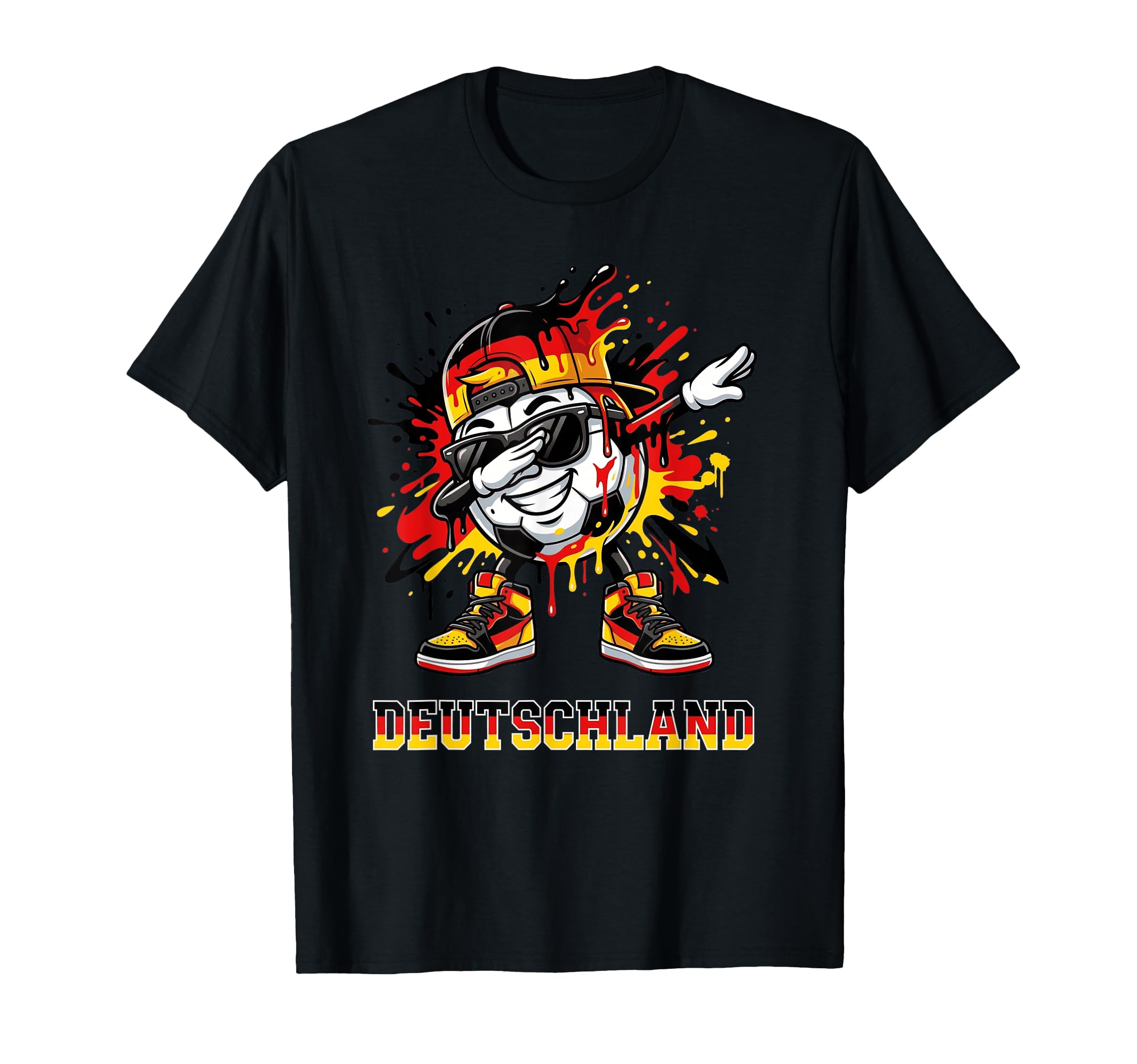 Deutschland Dabbing Soccer Ball T-Shirt - Streetwear Style Men Women