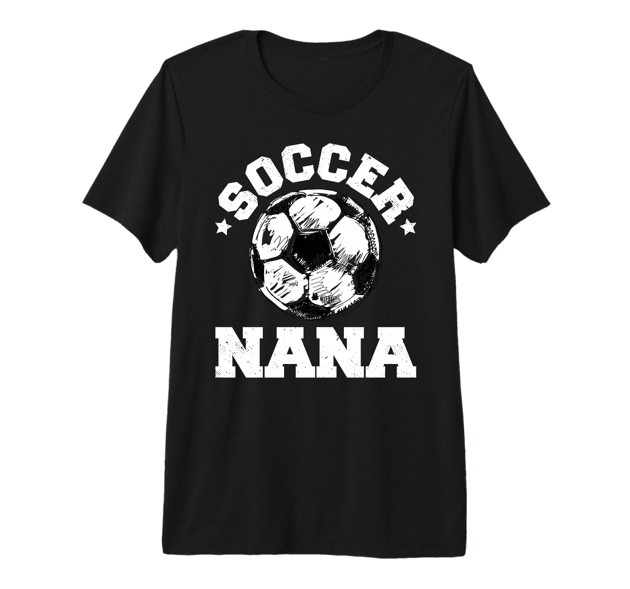 Soccer Nana Soccer Ball Distressed T-Shirt - Aesthetic Graphic Men Women