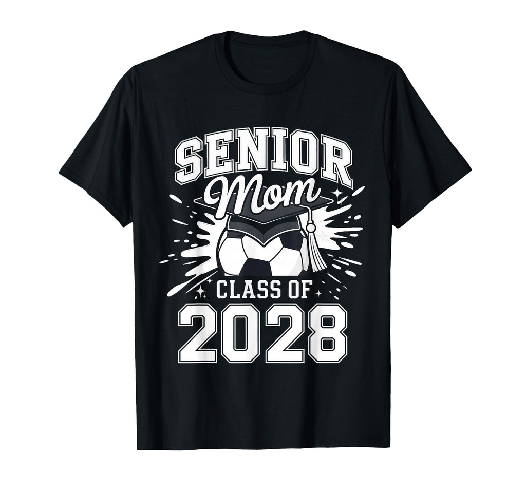 Senior Mom Class 2028 Coquette Bow T-Shirt - Custom Art Print Men Women