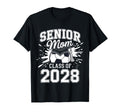 Senior Mom Class 2028 Coquette Bow T-Shirt - Custom Art Print Men Women