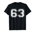 Number 63 Distressed Sixty Three T-Shirt - Aesthetic Graphic Men Women
