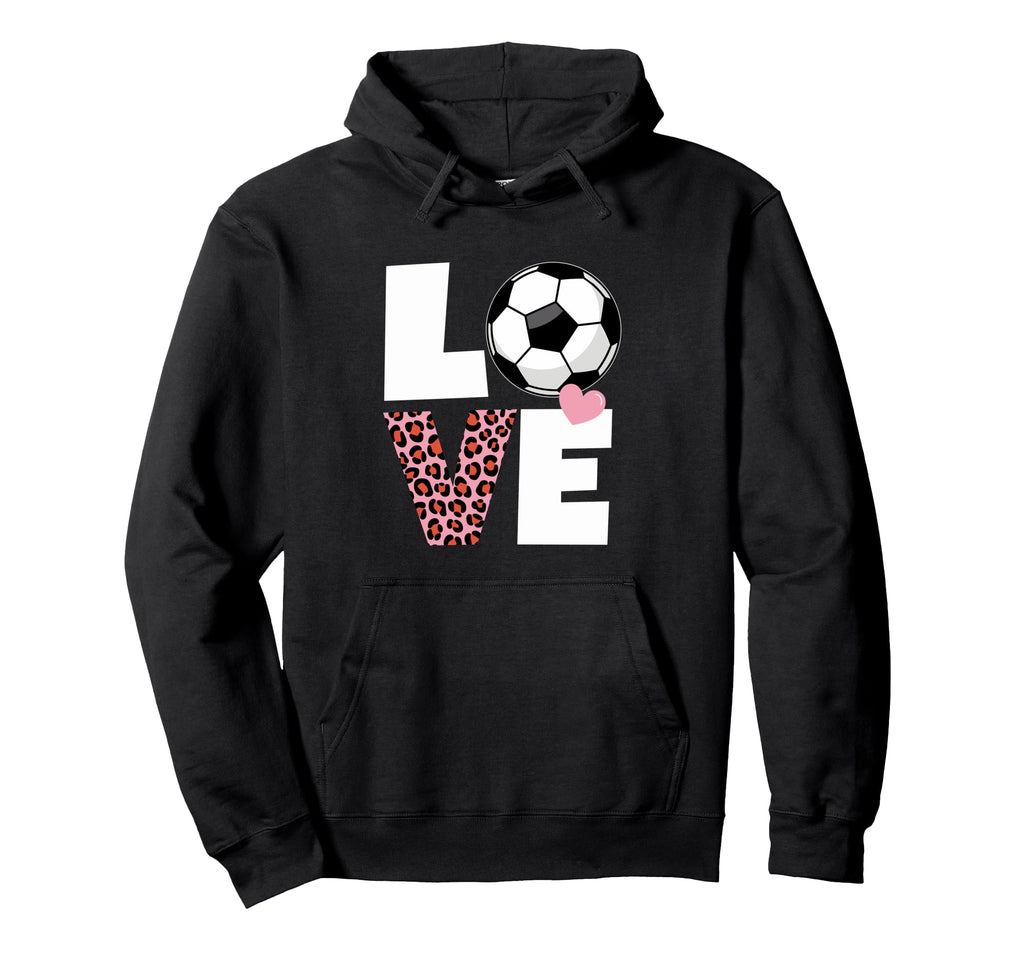 I Love Soccer Womens Or Soccer Hoodie - Minimalist Print Men Women