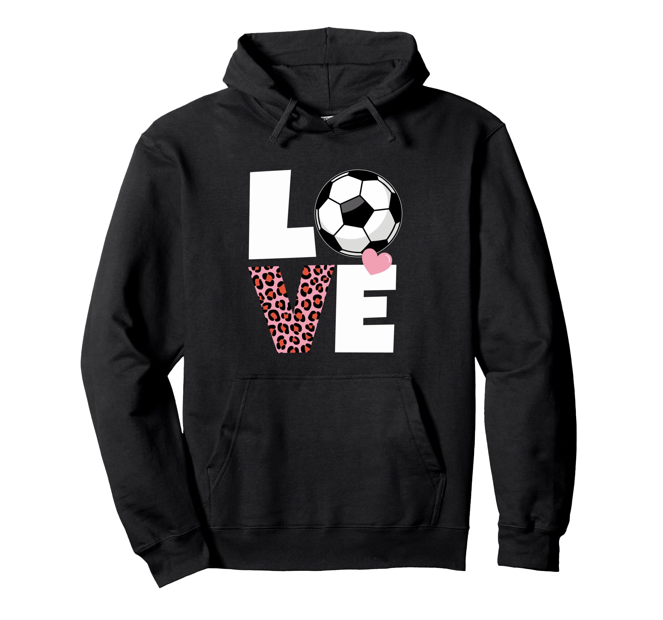 I Love Soccer Womens Or Soccer Hoodie - Minimalist Print Men Women