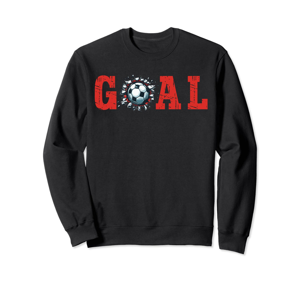 Goal Soccer Ball Break Wall Sweatshirt - Streetwear Style for Adults